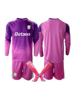 Billige Aston Villa Keeper Tredjedraktsett Barn 2025-26 Langermet (+ Korte bukser)